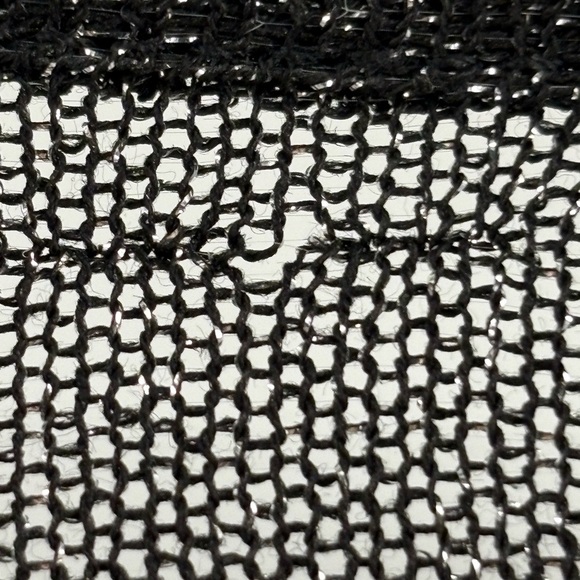 Joesph lurex knit black see through layer metallic long sleeve size small - Picture 9 of 16